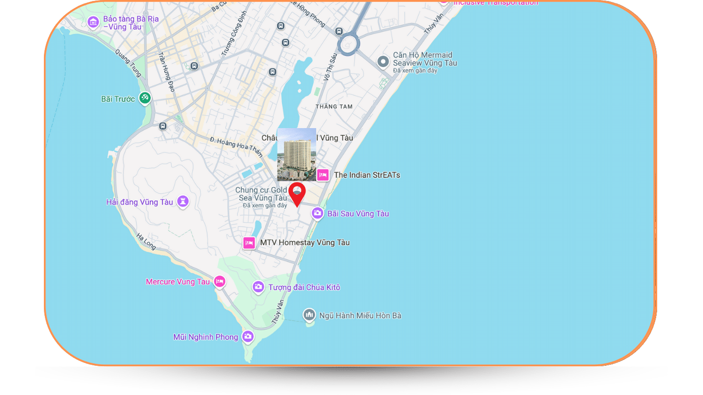 Vị trí Homestay Gold Sea Vũng Tàu