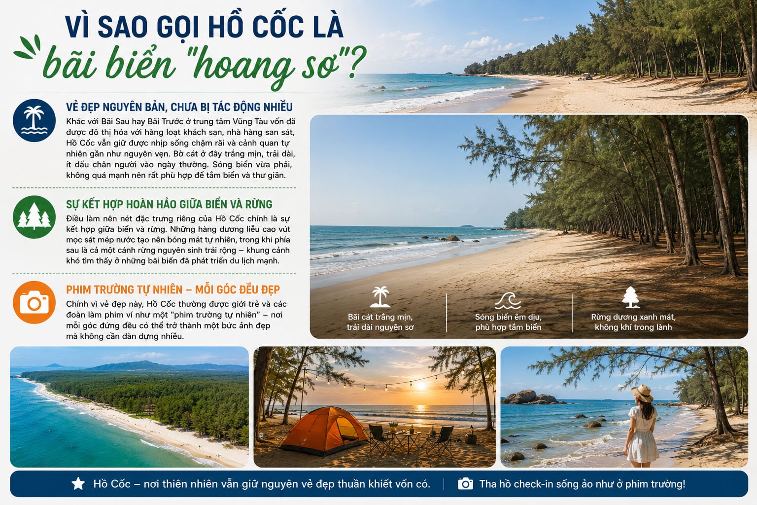 Vì sao gọi Hồ Cốc là bãi biển "hoang sơ"?