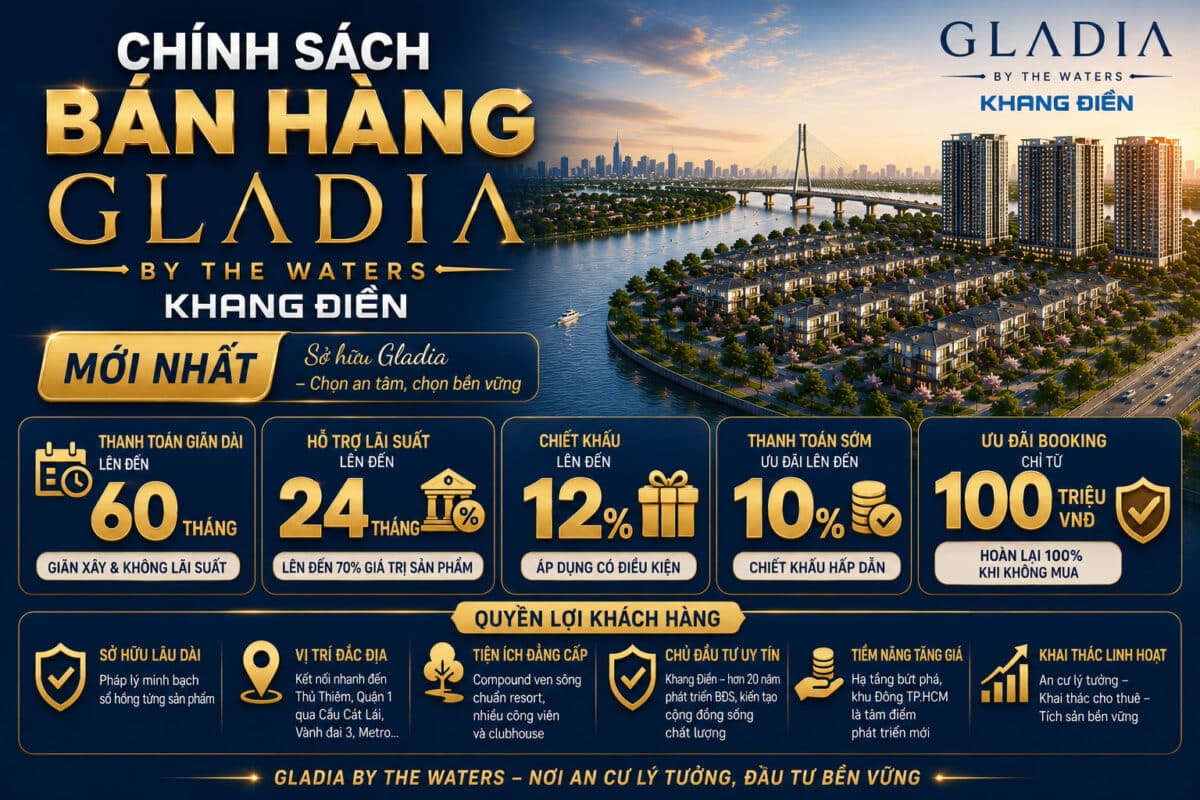 Chính sách bán hàng Gladia Khang Điền mới nhất