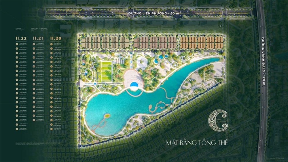 Mặt bằng tổng thể dự án dinh thự The Collectors