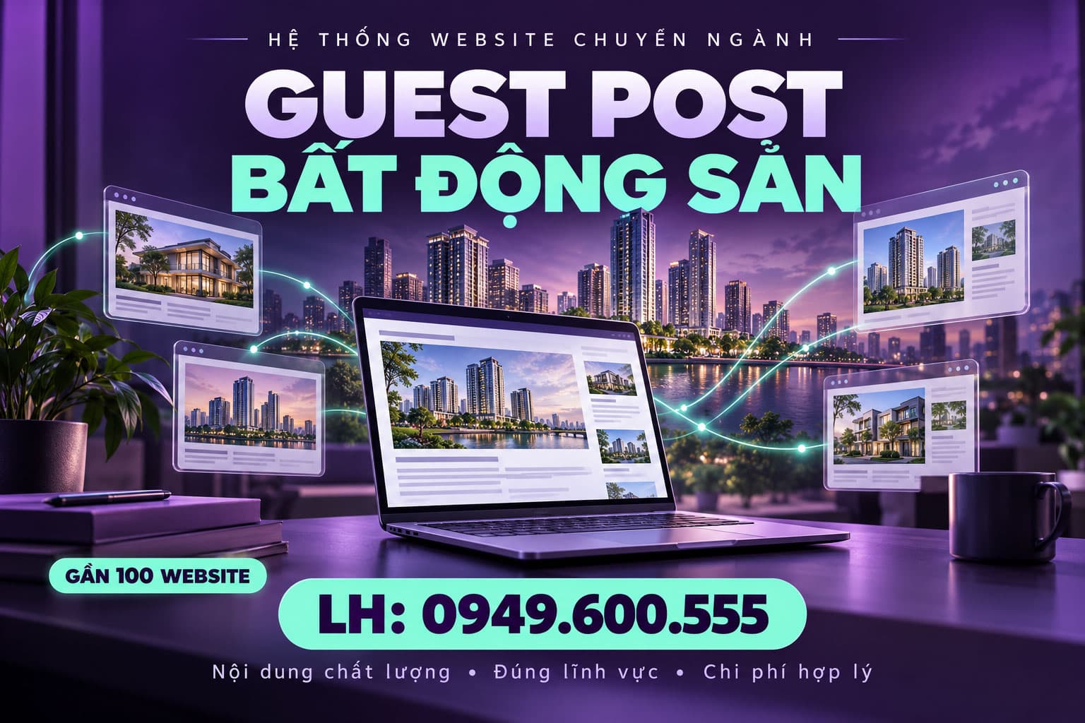 Guest Post bất động sản - Đăng bài trên gần 100 website dự án